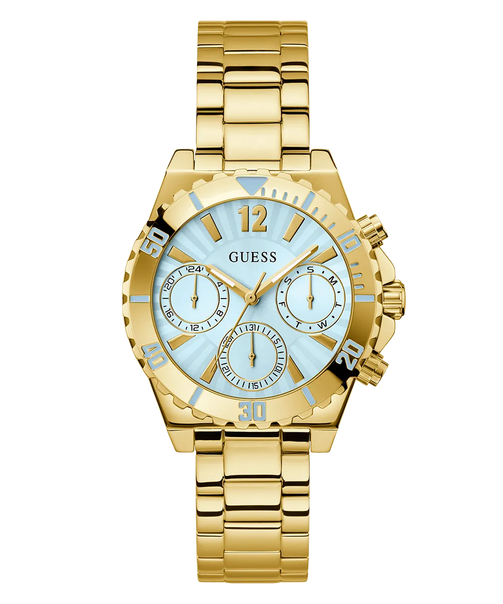 GUESS Ladies Gold Tone Multi-function Watch