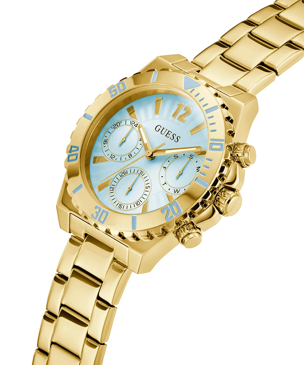 GUESS Ladies Gold Tone Multi-function Watch