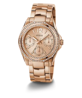 GUESS Ladies Rose Gold Tone Multi-function Watch