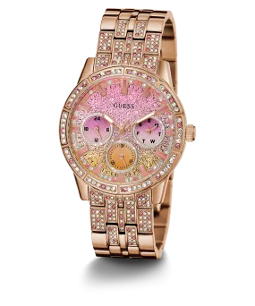 GUESS Ladies Rose Gold Tone Multi-function Watch