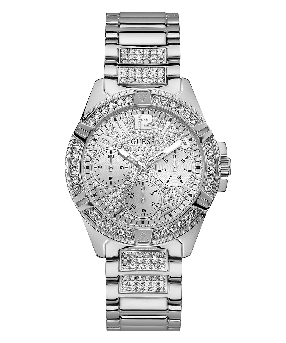 GUESS Ladies Silver Tone Multi-function Watch