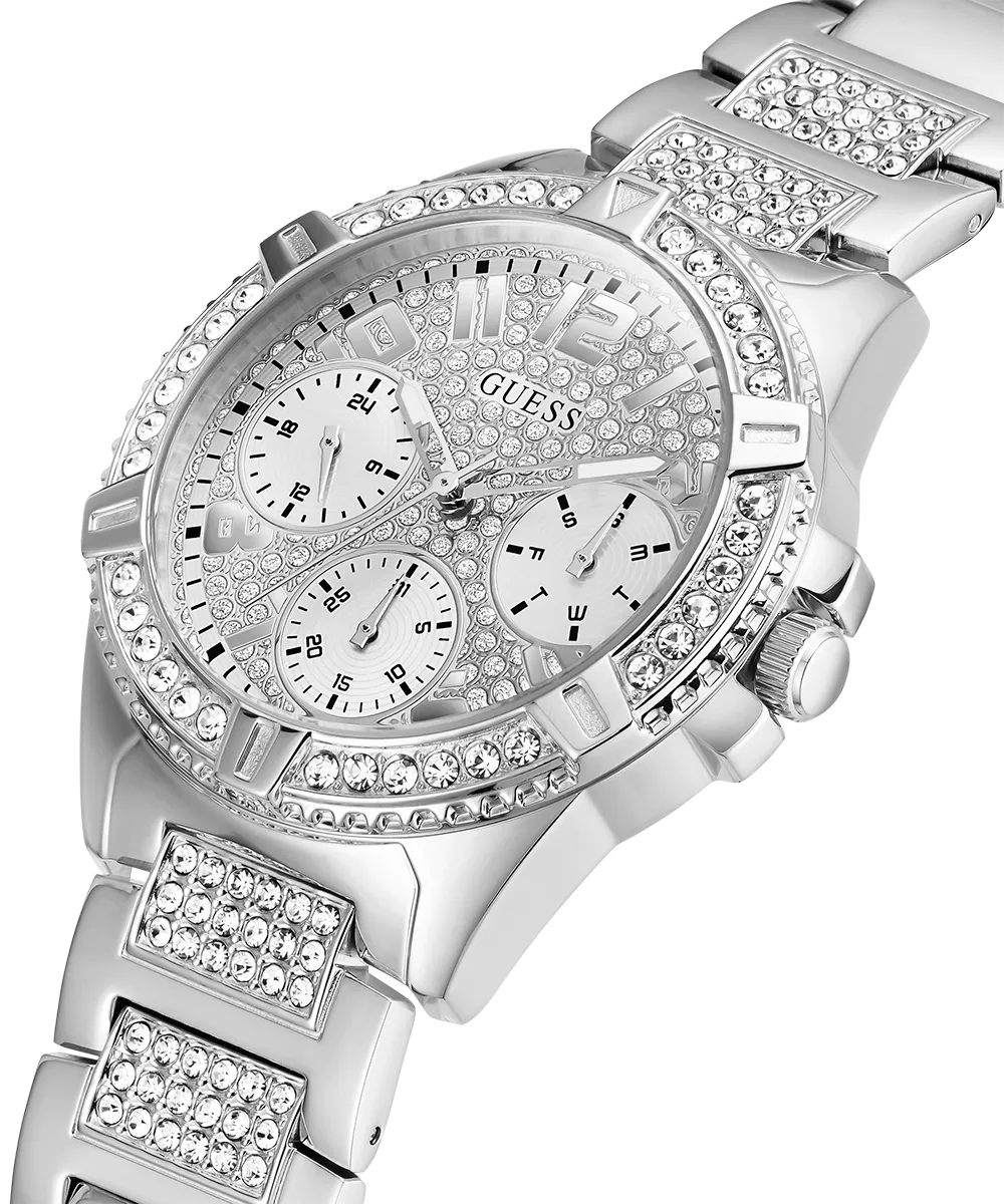 GUESS Ladies Silver Tone Multi-function Watch