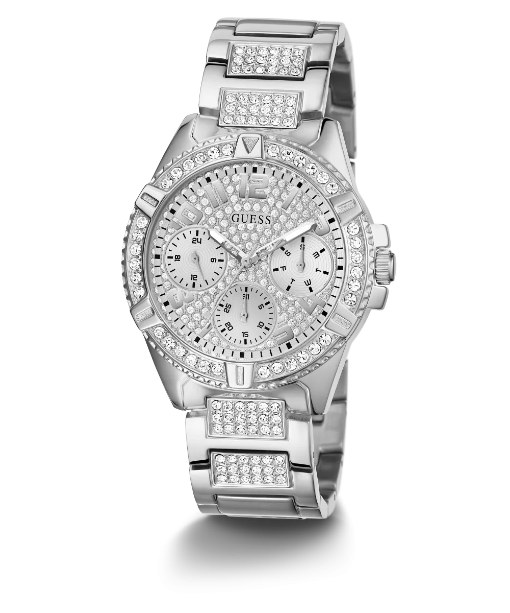 GUESS Ladies Silver Tone Multi-function Watch