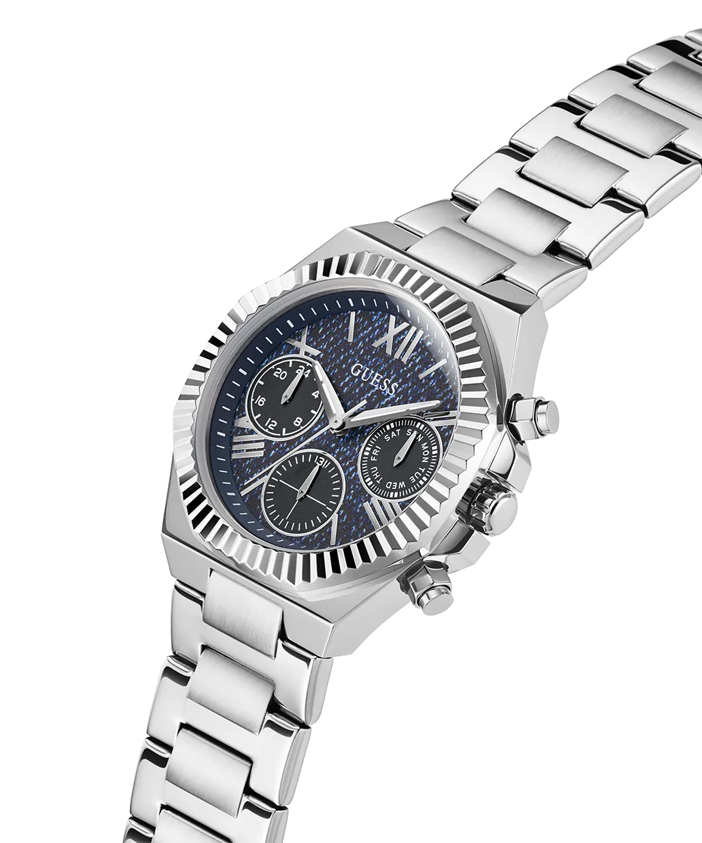 GUESS Ladies Silver Tone Multi-function Watch