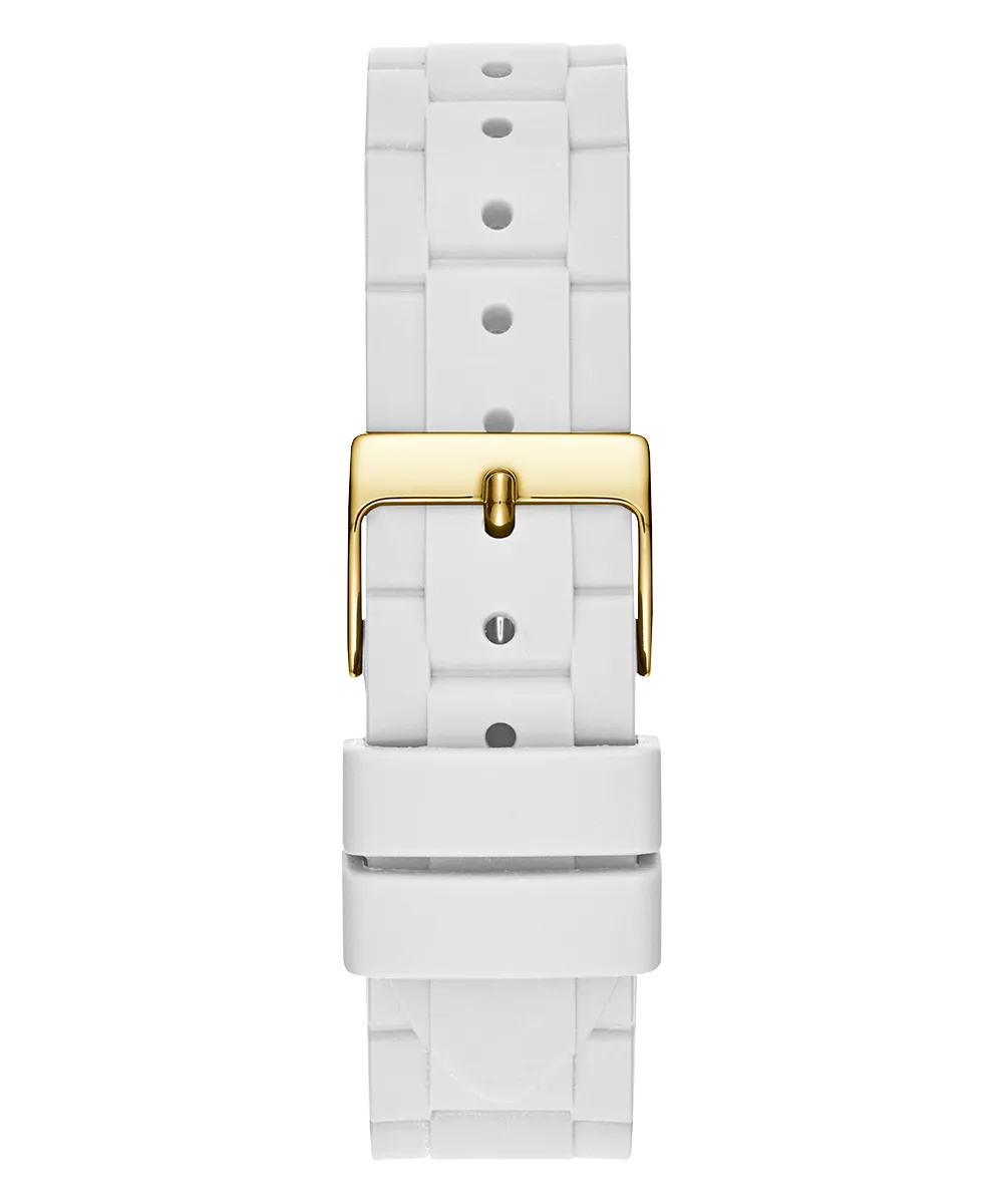 GUESS Ladies White Gold Tone Multi-function Watch