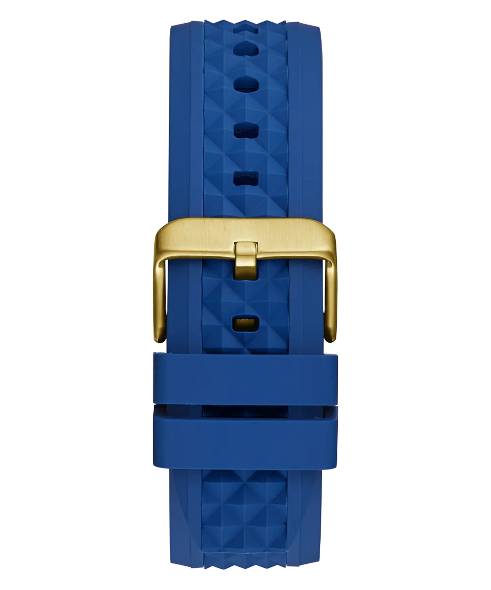 GUESS Mens Blue Gold Tone Multi-function Watch