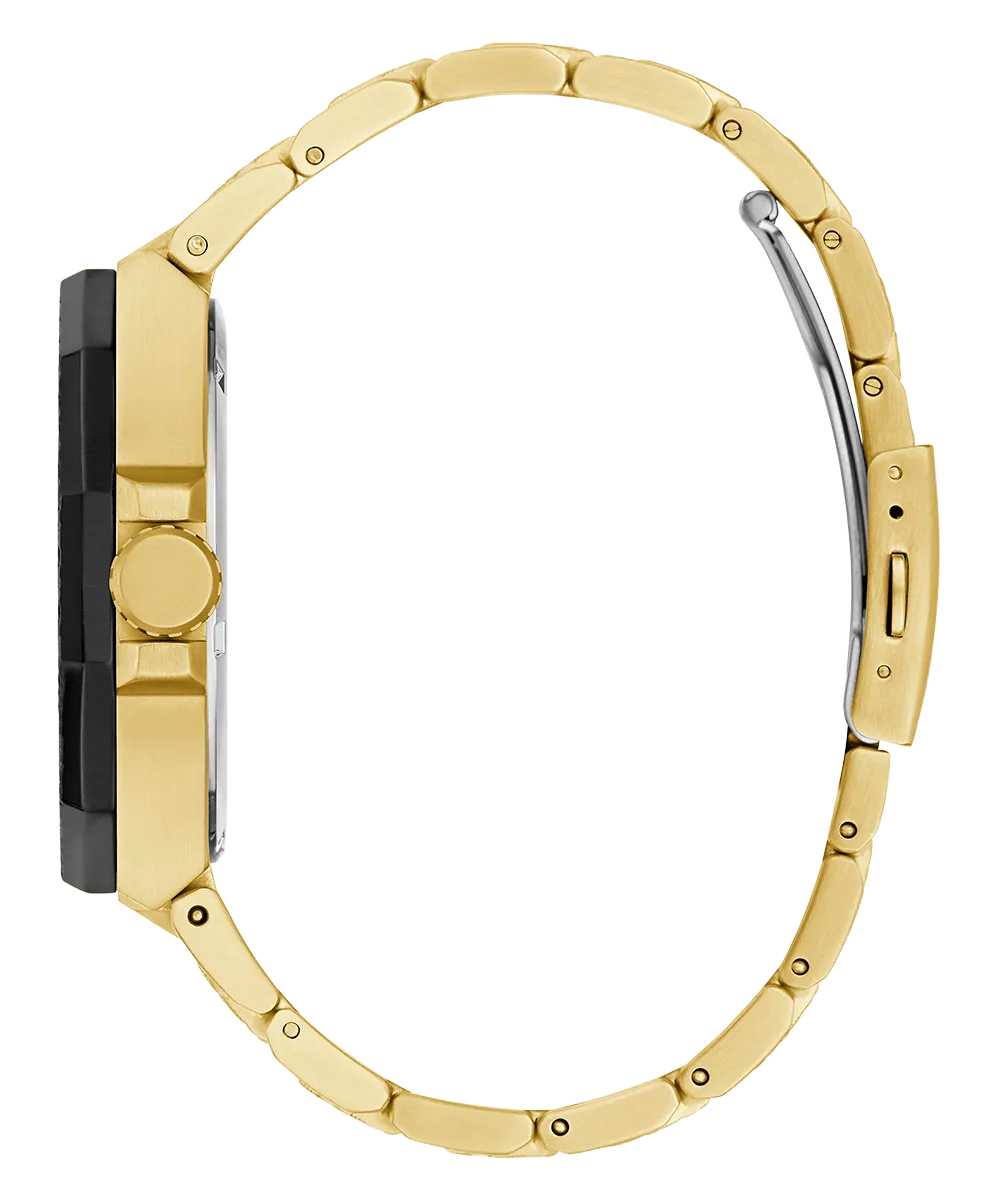 GUESS Mens Gold Tone 2-Tone Multi-function Watch