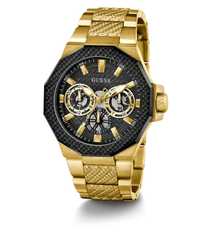 GUESS Mens Gold Tone 2-Tone Multi-function Watch