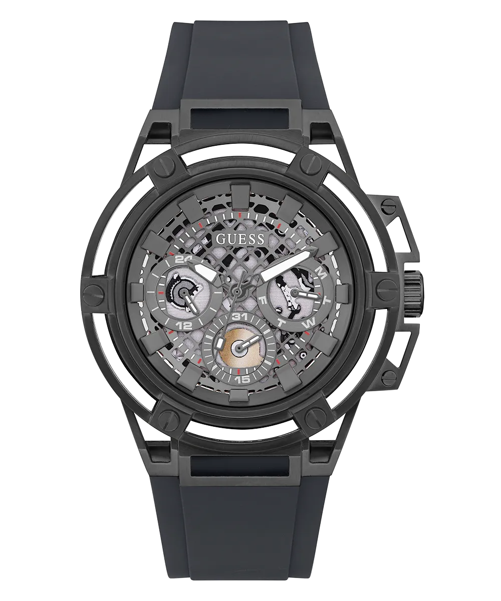 GUESS Mens Grey Gunmetal Multi-function Watch