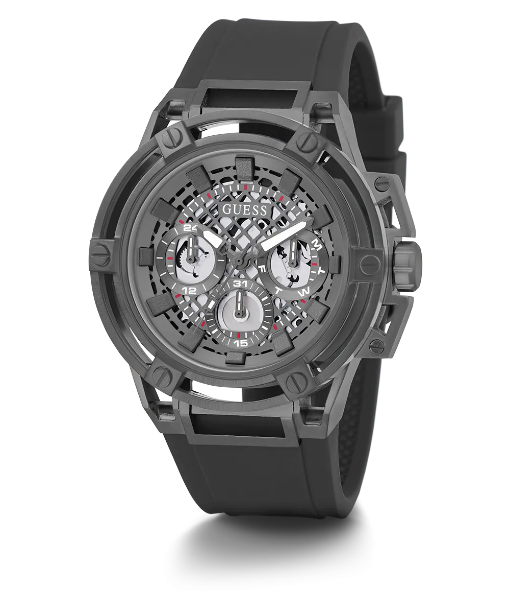 GUESS Mens Grey Gunmetal Multi-function Watch