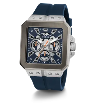 GUESS Mens Navy 2-Tone Multi-function Watch