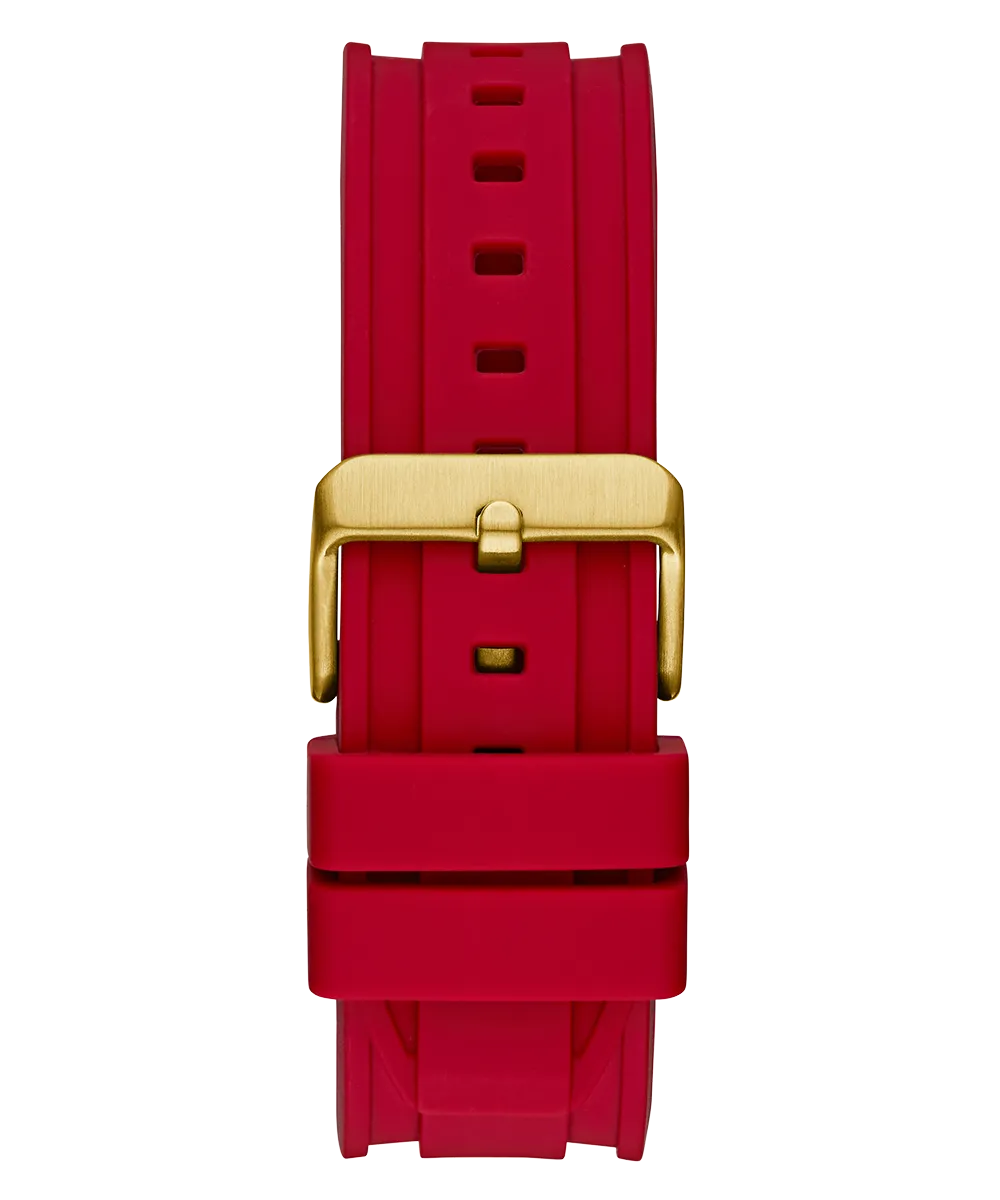 GUESS Mens Red 2-Tone Multi-function Watch