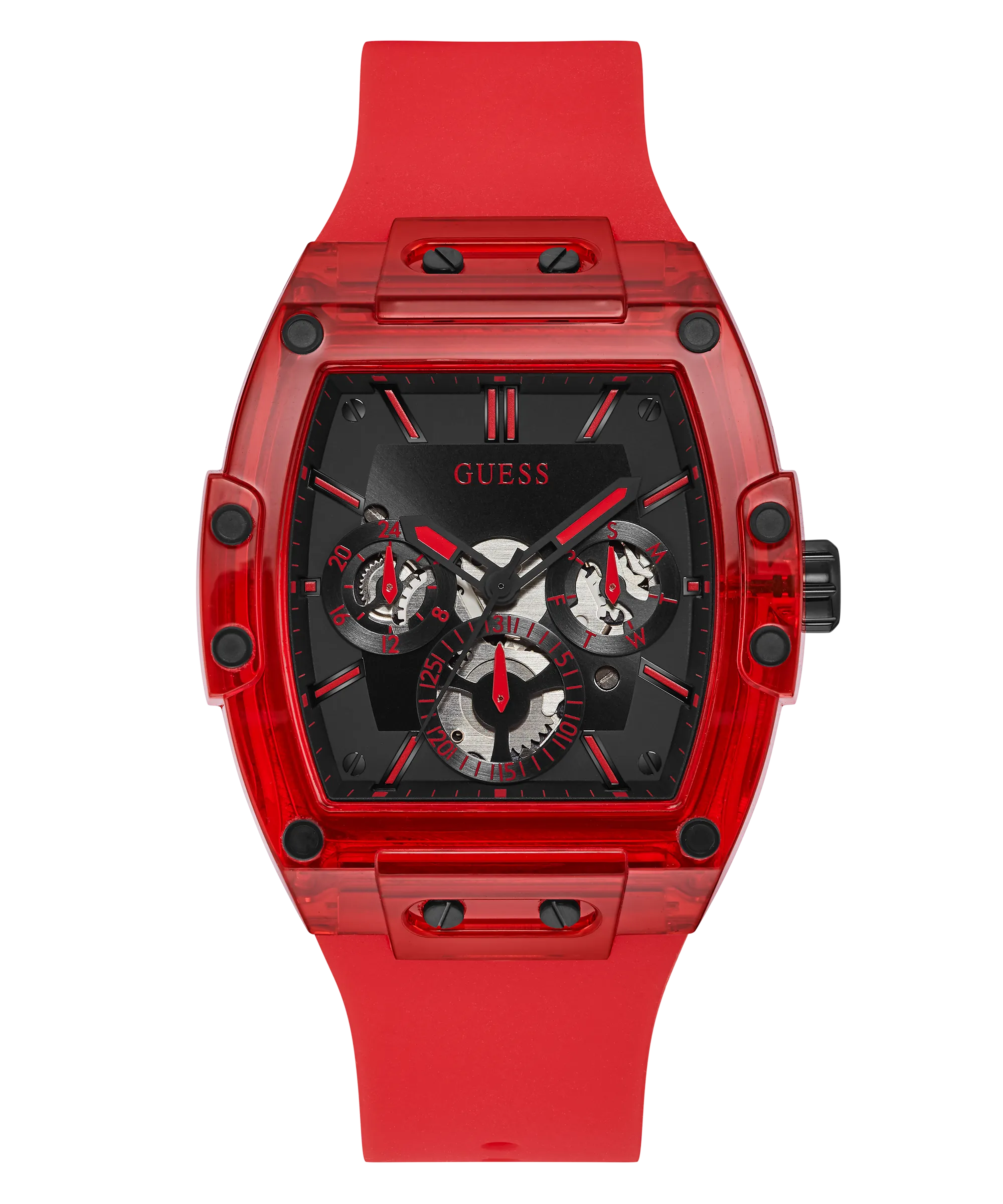 GUESS Mens Red Multi-function Watch