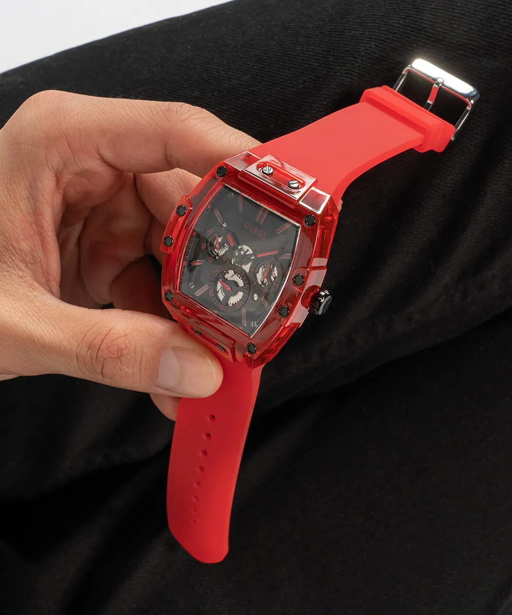 GUESS Mens Red Multi-function Watch