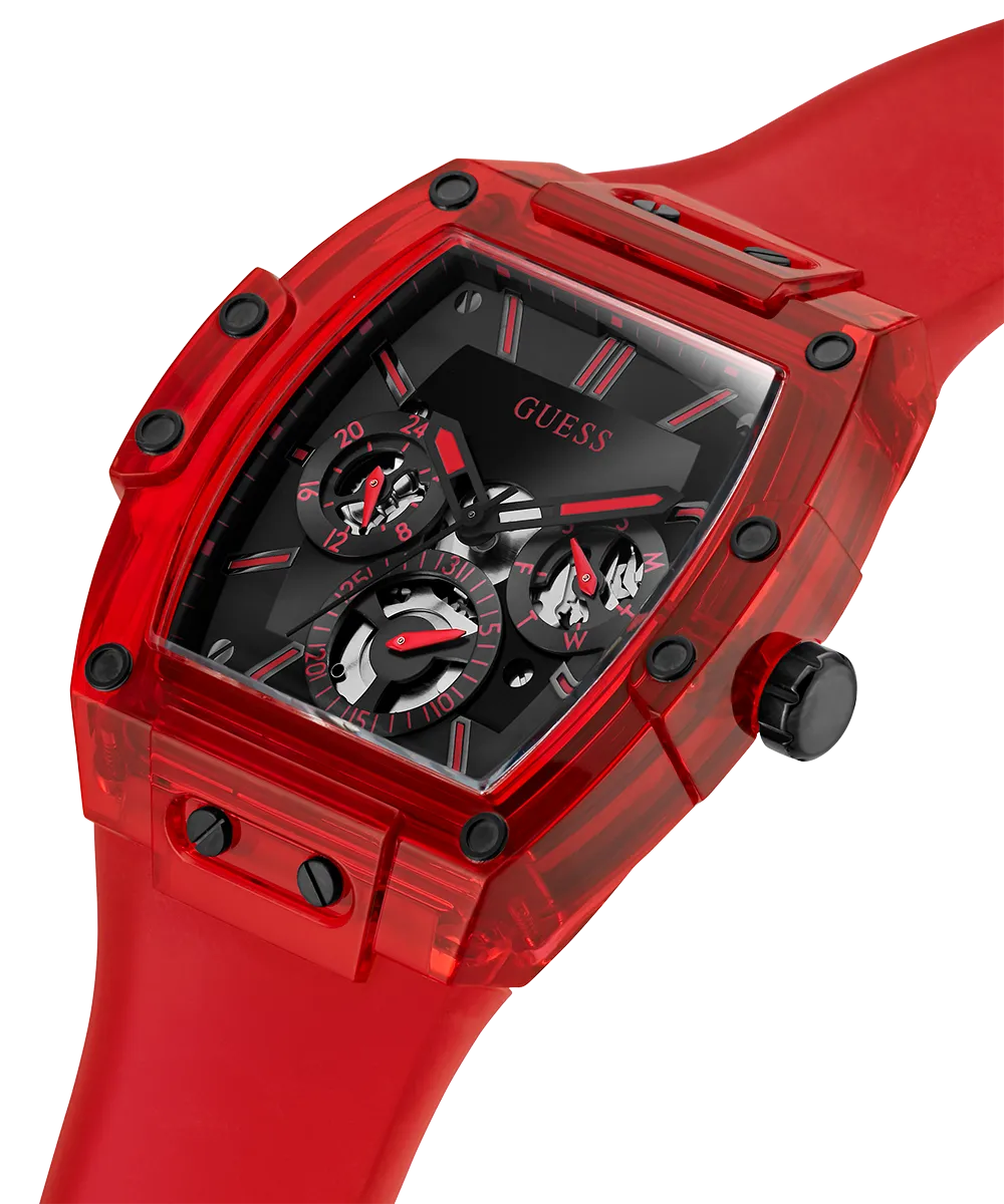 GUESS Mens Red Multi-function Watch