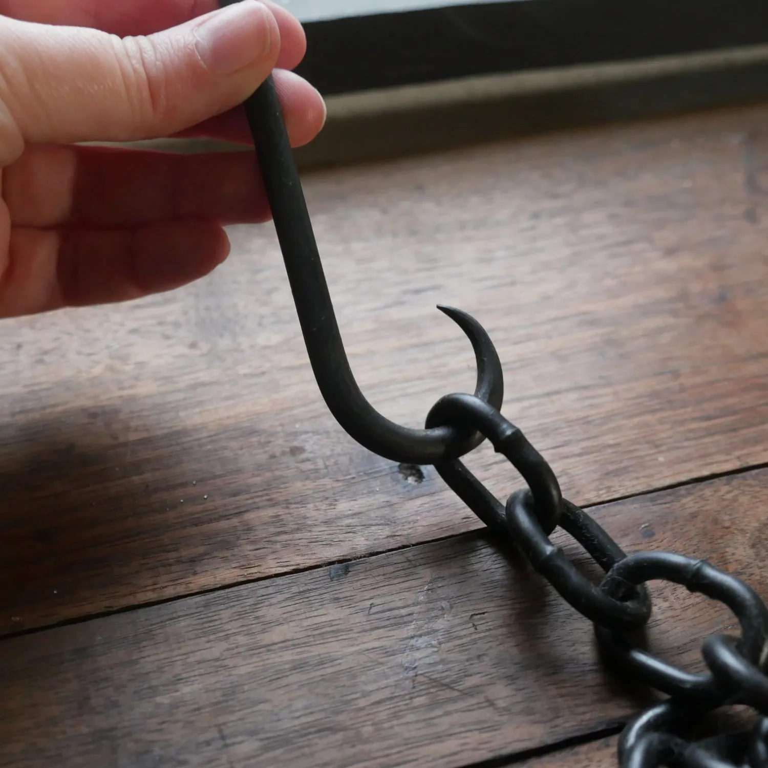 Hook and Chain Grill Hanger