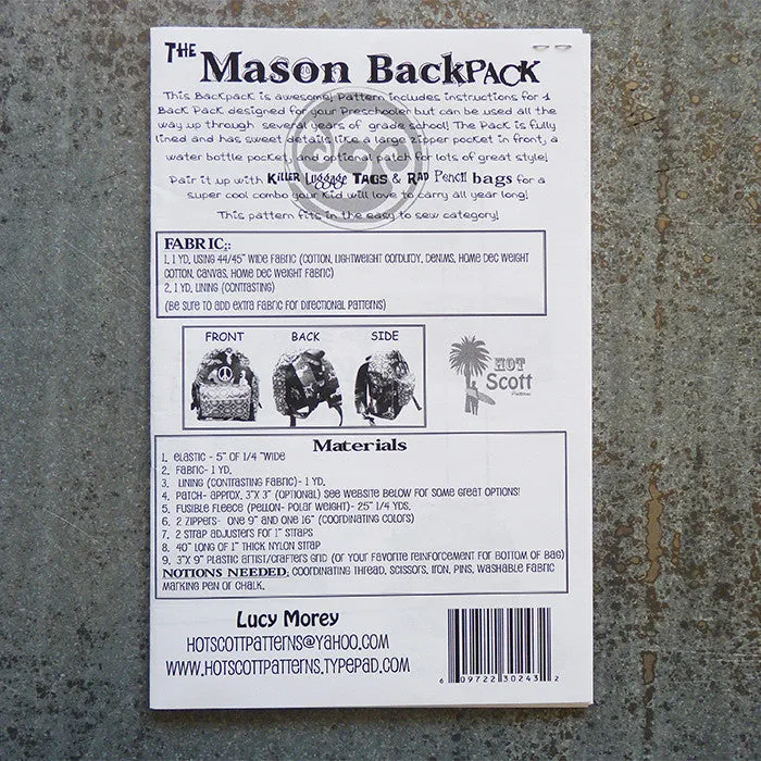 Hot Scott Patterns : The Mason Backpack