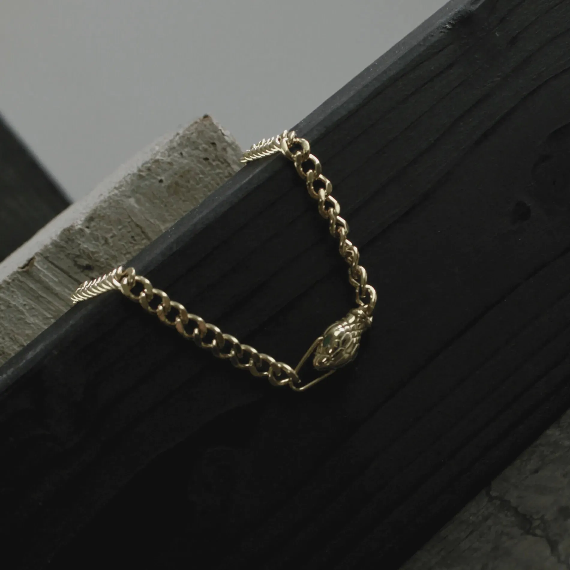 Joy Waterproof Snake Link Necklace 18K Gold Plating