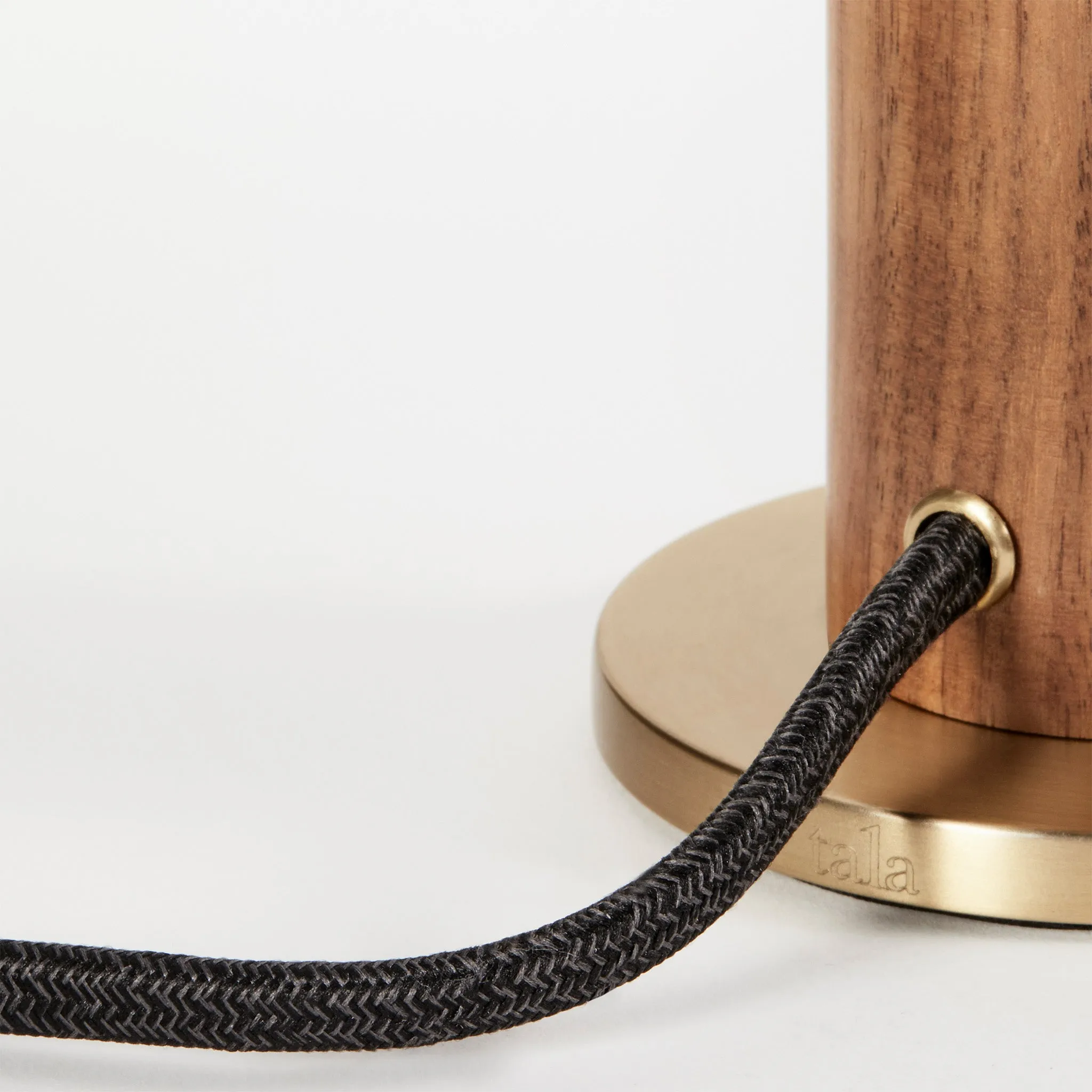 Knuckle Table Lamp in Blackened Oak