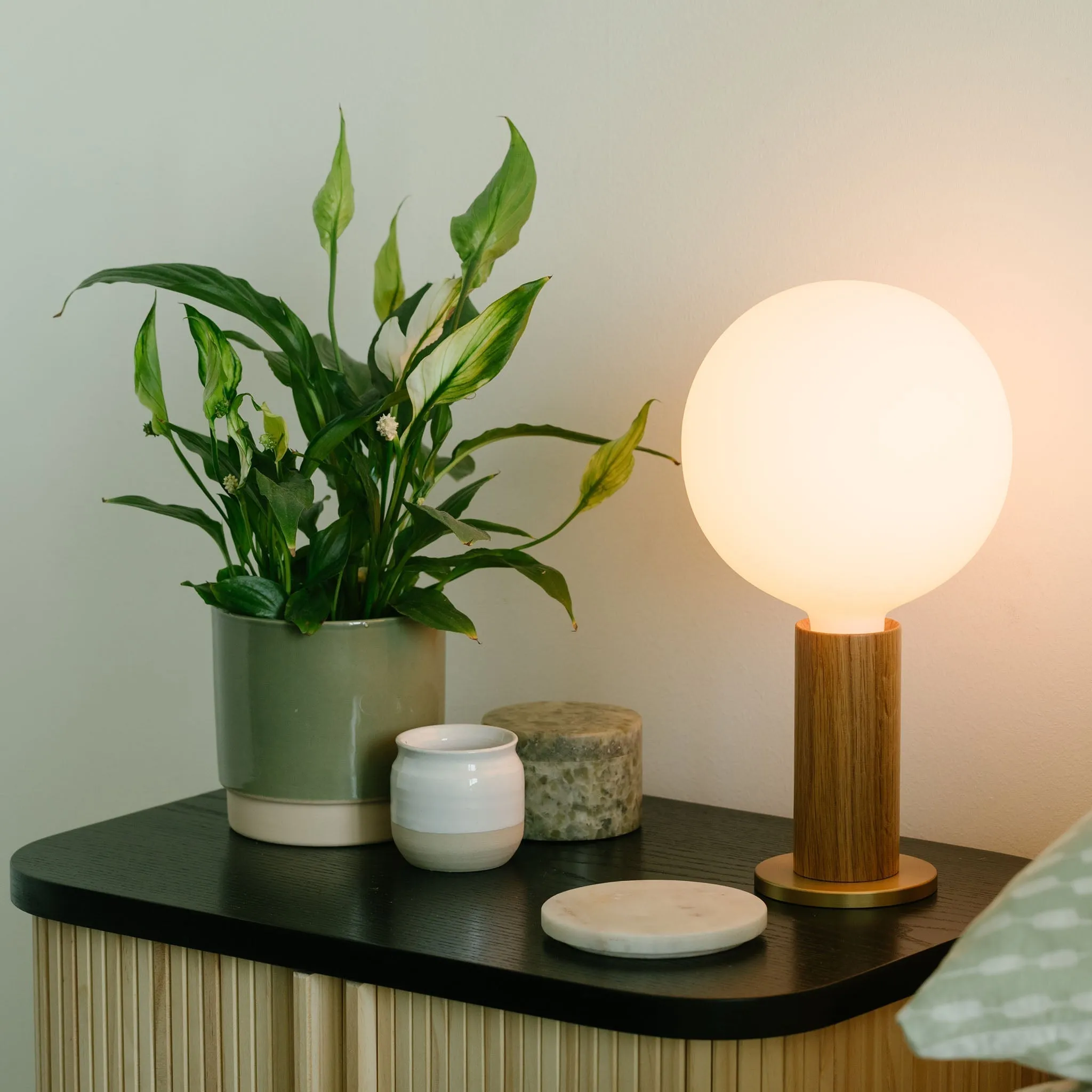 Knuckle Table Lamp in Walnut   Sphere IV