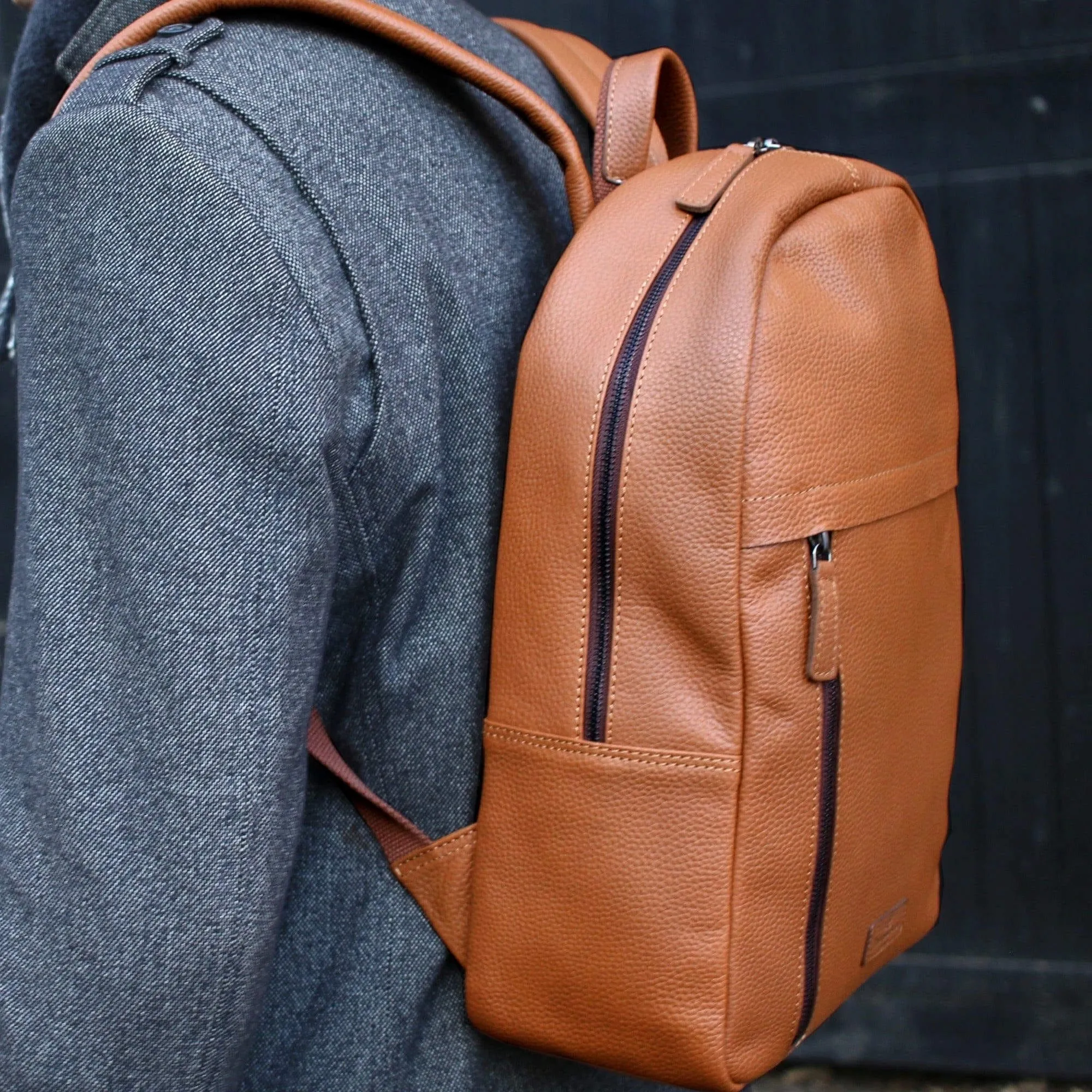 Leather Backpack Tan