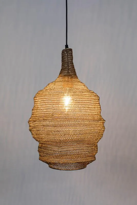 Lena Brass Medium Pendant