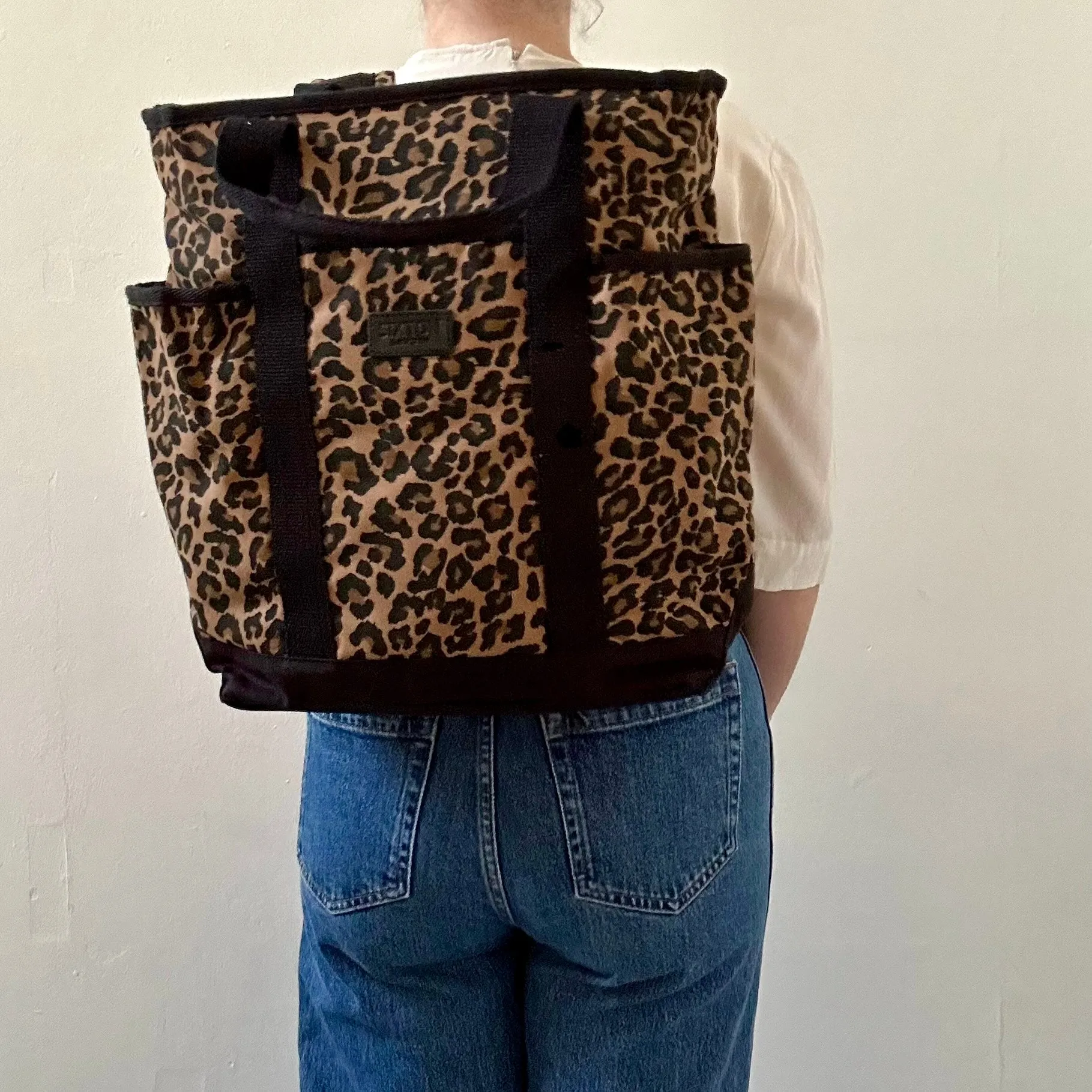 Leopard print backpack