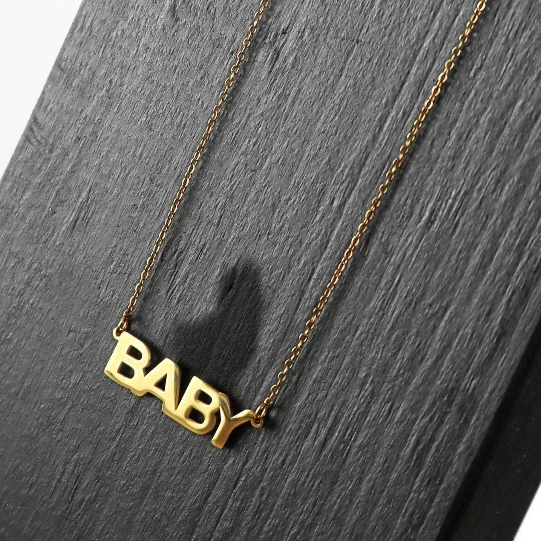 Love Waterproof BABY Necklace 18K Gold Plating