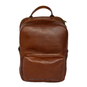 Mally Hunter Leather Laptop Backpack | Brown