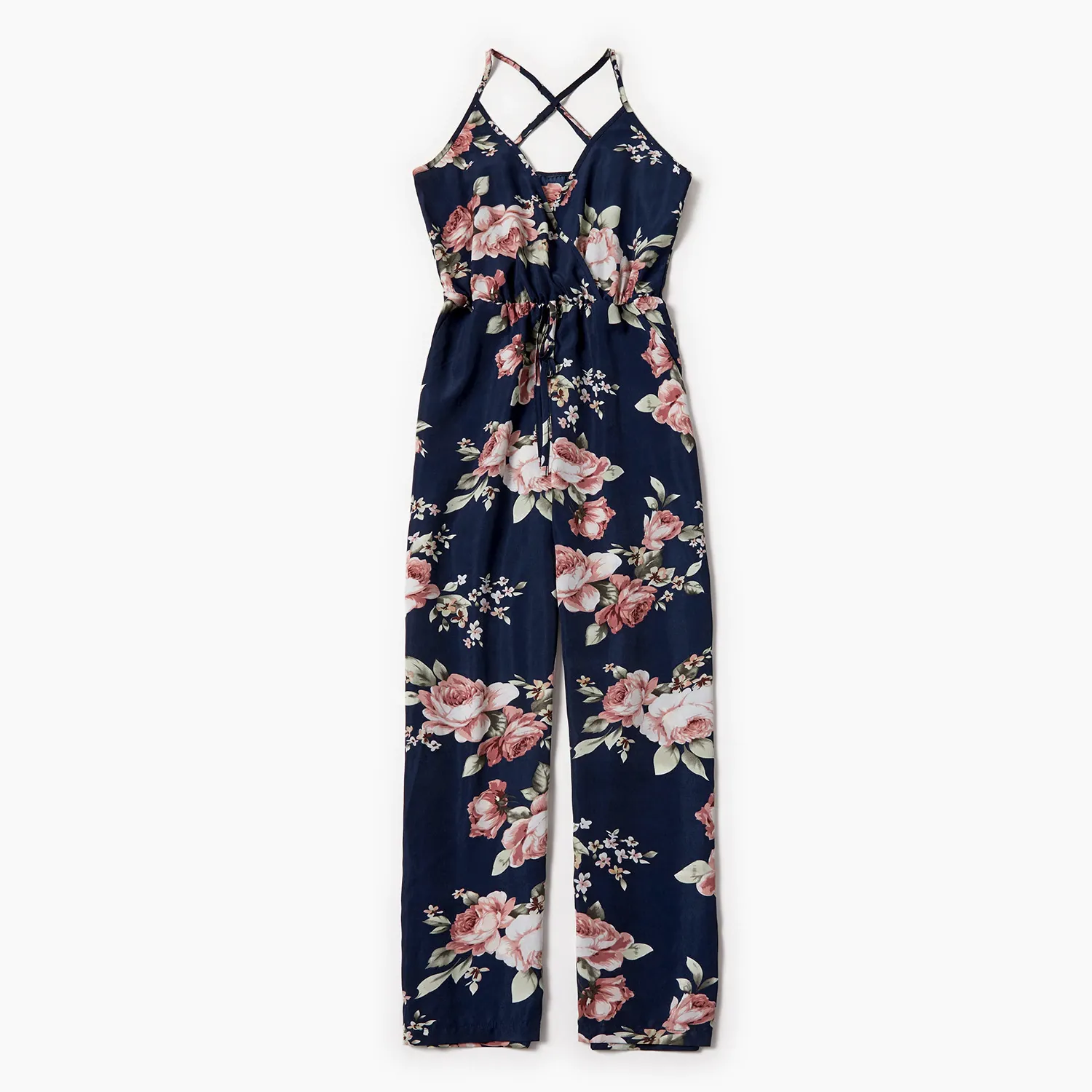 Matching Family Outfit -  Navy Blue Floral Jumpsuit