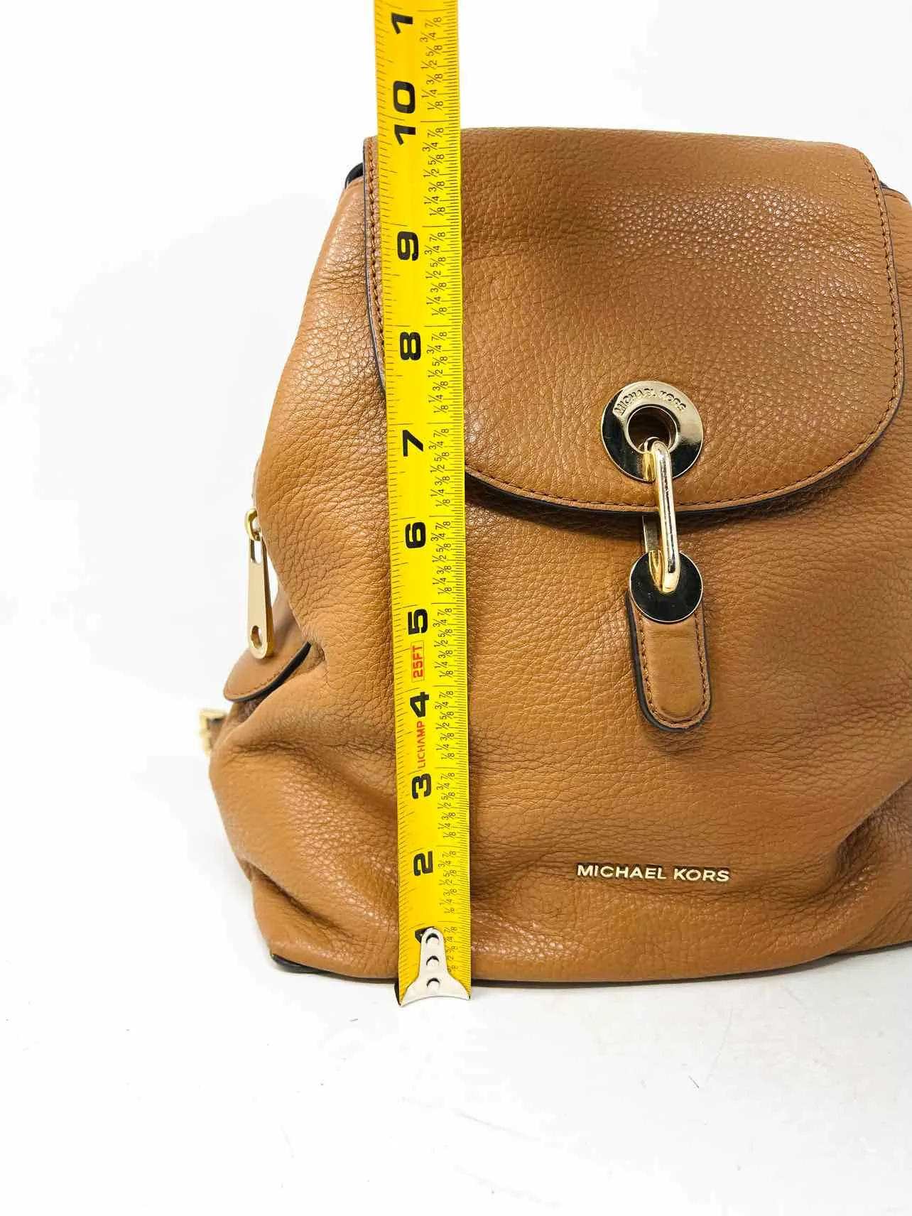 Michael Michael Kors Brown Pebbled Leather Designer BackPack