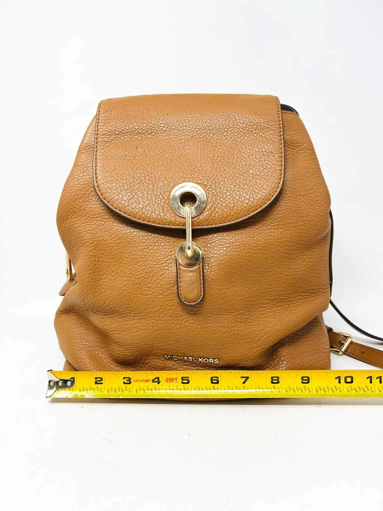 Michael Michael Kors Brown Pebbled Leather Designer BackPack