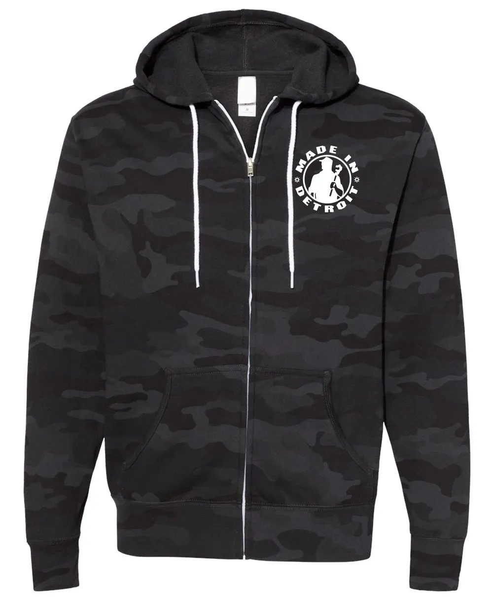 MID Camo Lightweight Zip Fleece