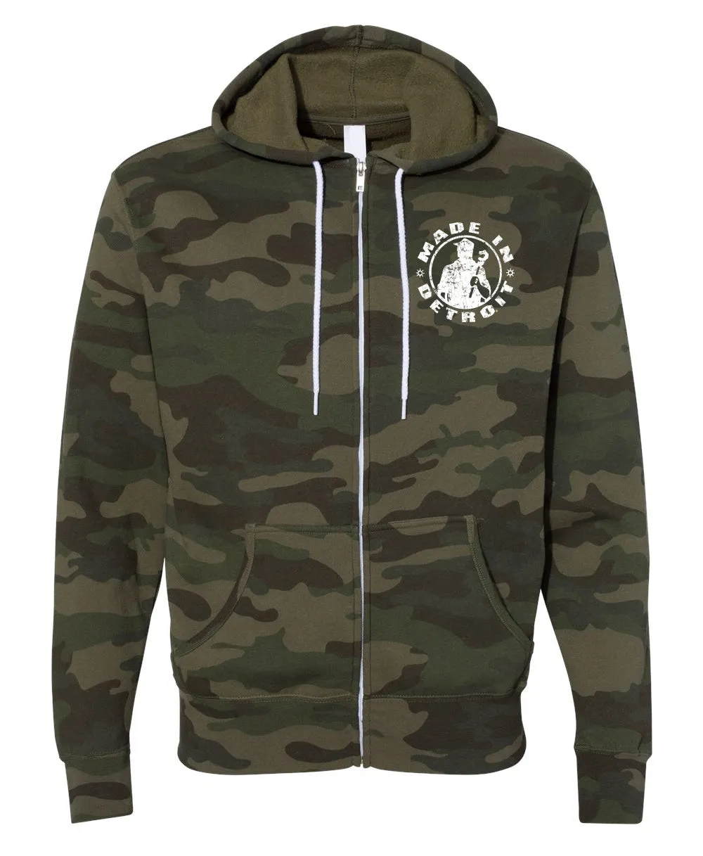 MID Camo Lightweight Zip Fleece