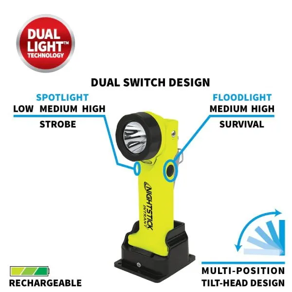 Nightstick INTRANT Intrinsically Safe Dual-Light Angle Light - Rechargeable