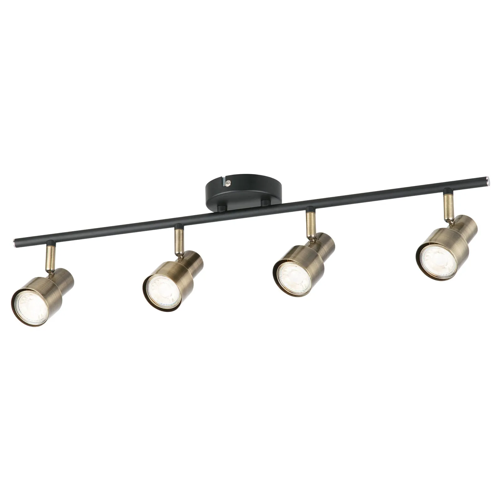 Noah 4 X 5W GU10 Spotlight - Brass & Black Finish