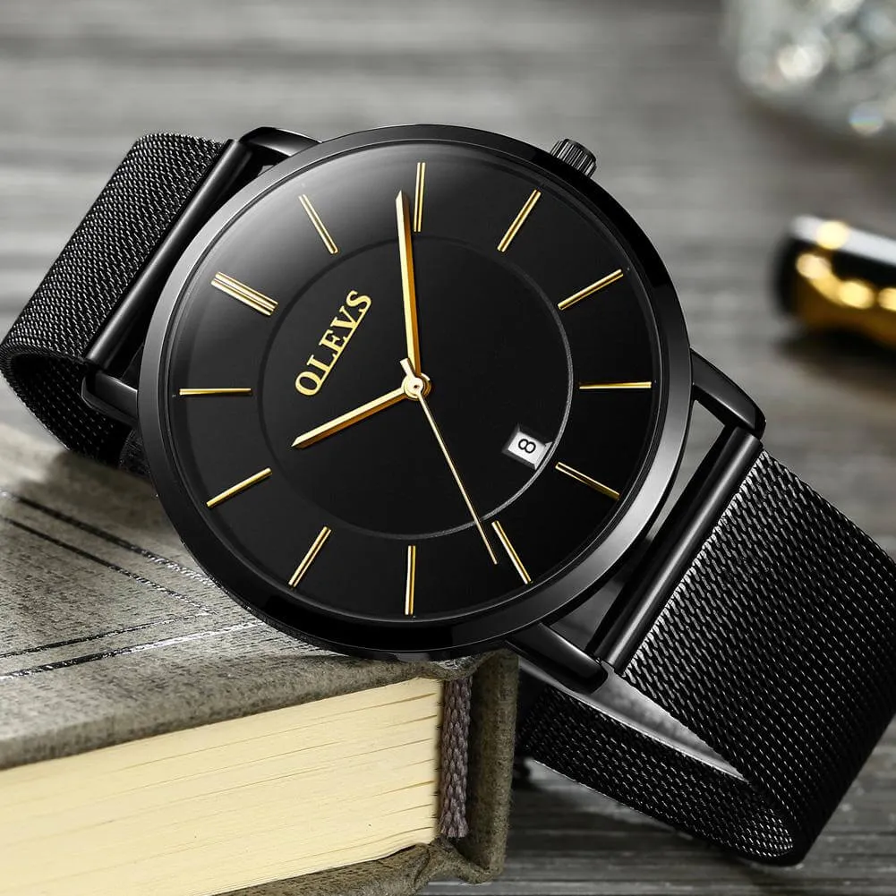 Olevs Casual Thin Waterproof Watch for Young Gentleman/ Lady (UNISEX) Milanese Strap Fashion Brand