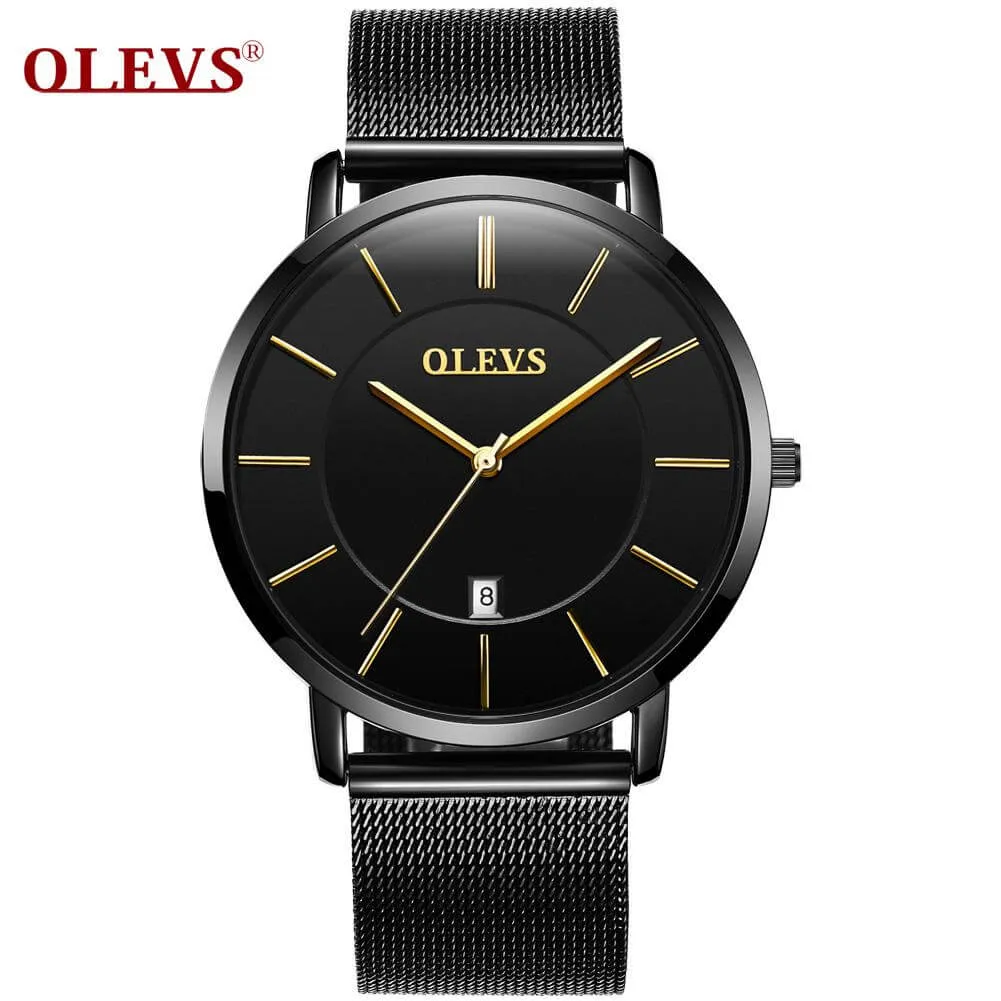 Olevs Casual Thin Waterproof Watch for Young Gentleman/ Lady (UNISEX) Milanese Strap Fashion Brand