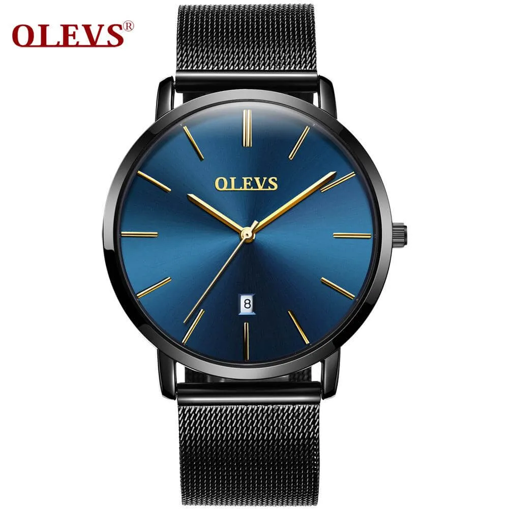 Olevs Casual Thin Waterproof Watch for Young Gentleman/ Lady (UNISEX) Milanese Strap Fashion Brand