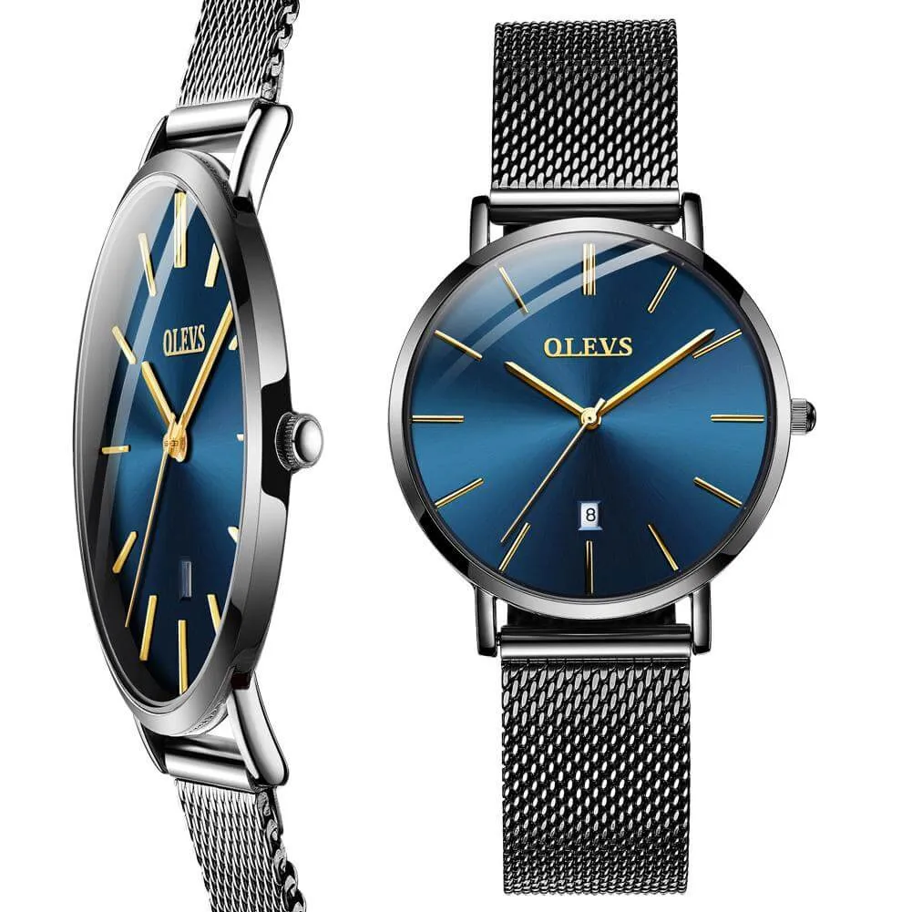 Olevs Casual Thin Waterproof Watch for Young Gentleman/ Lady (UNISEX) Milanese Strap Fashion Brand