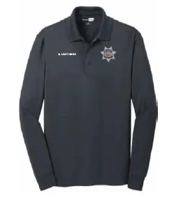 Paso Robles Police Dept. Unisex Long Sleeve Polo - EMB