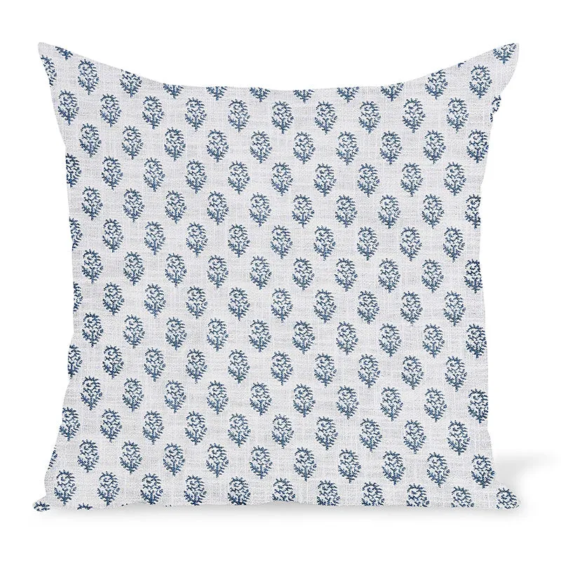 Peter Dunham Textiles Outdoor Rajmata in Aquamarine Pillow