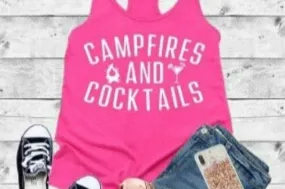 "Campfires and Cocktails" Tank