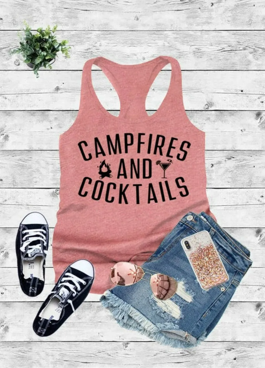 "Campfires and Cocktails" Tank