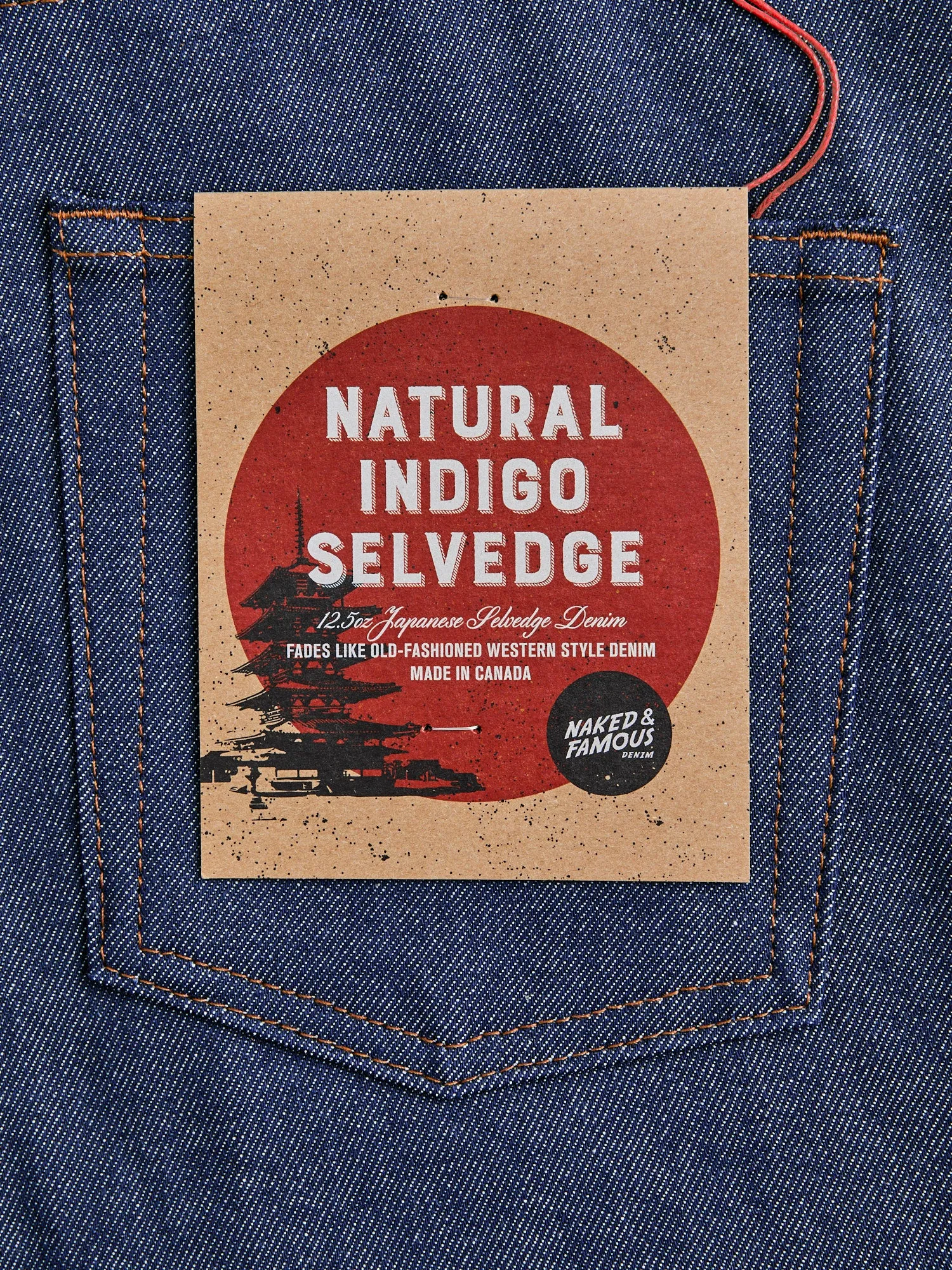 "Natural Indigo Selvedge" 12.5oz Selvedge Denim - Easy Guy Fit