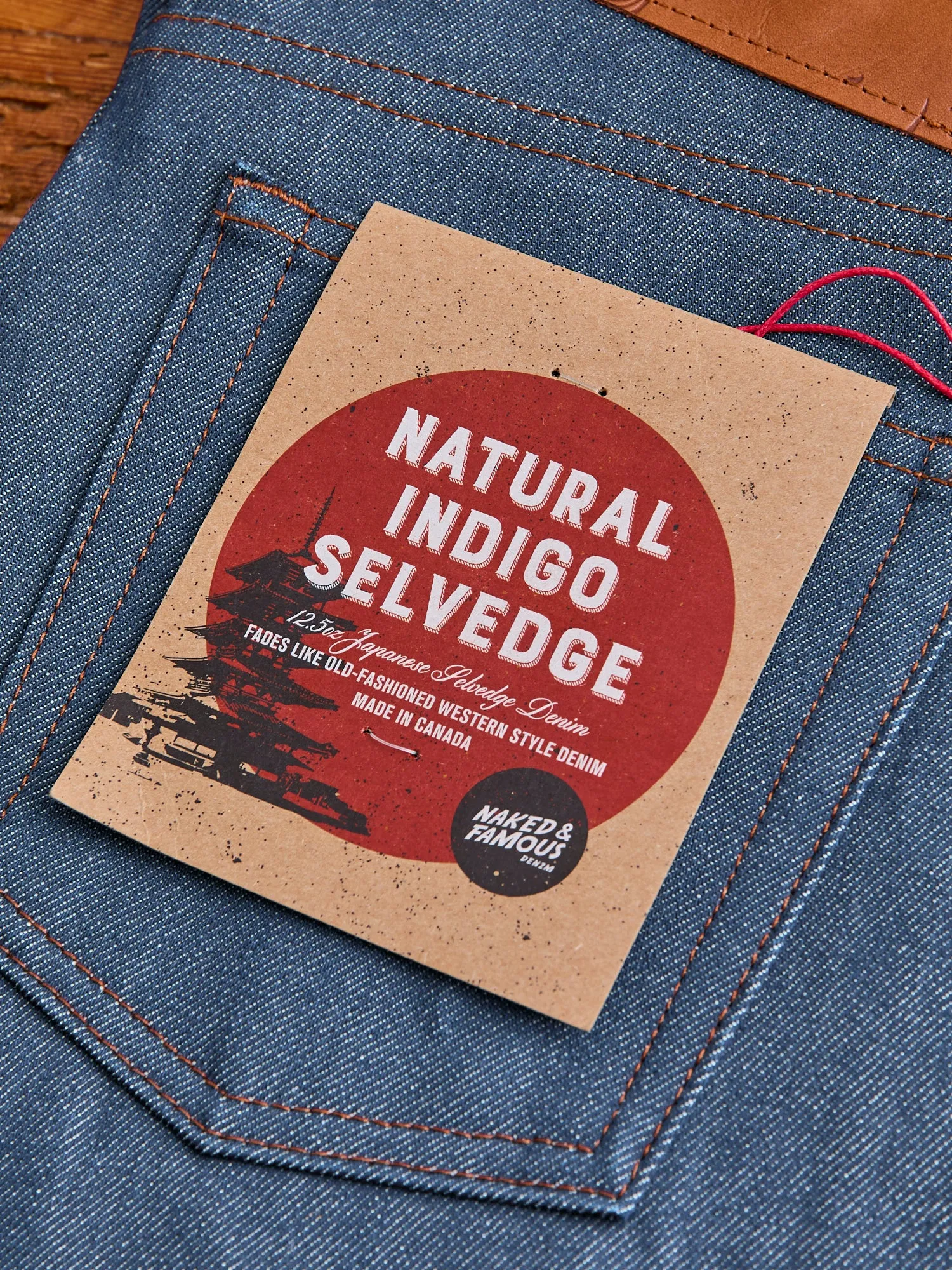 "Natural Indigo Selvedge" 12.5oz Selvedge Denim - Weird Guy Fit