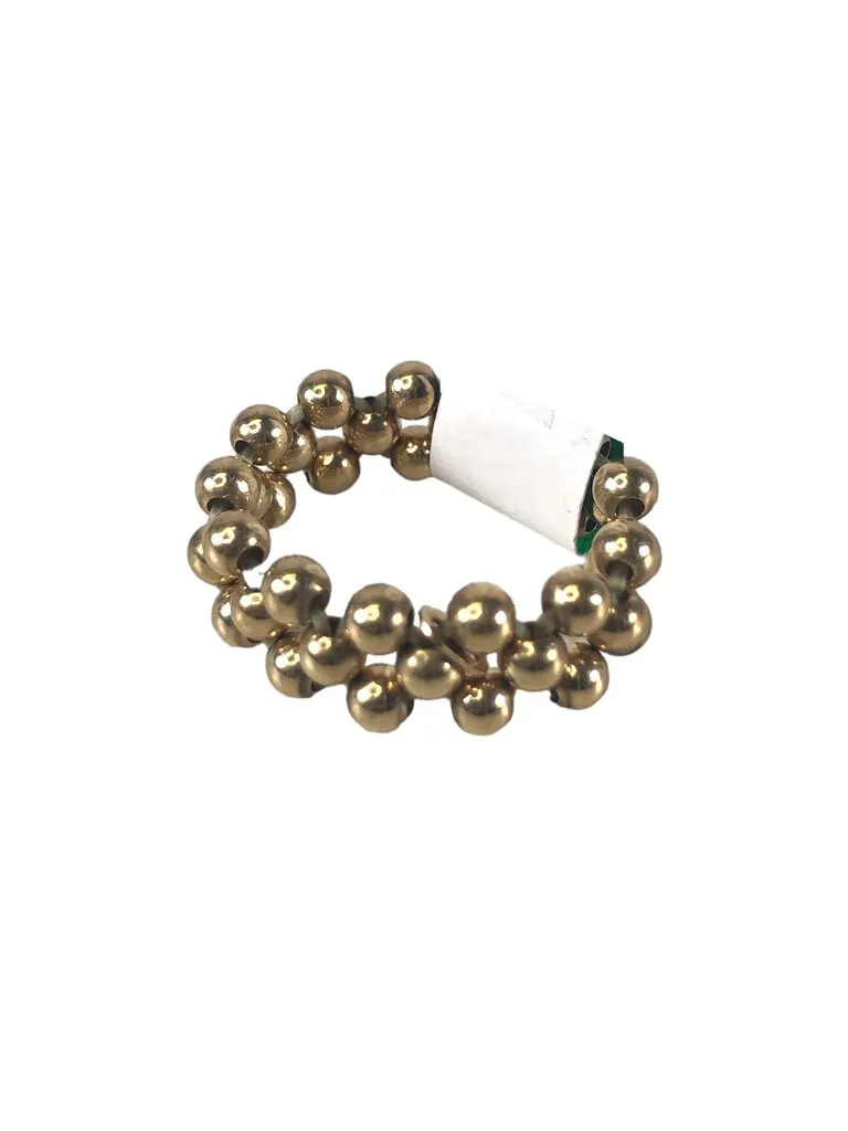 R 14k Beaded stretch ring