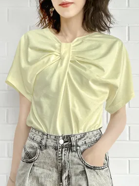 SPECIAL! Lemonade Yellow Bow Detail Front/ back 2-Way Tee