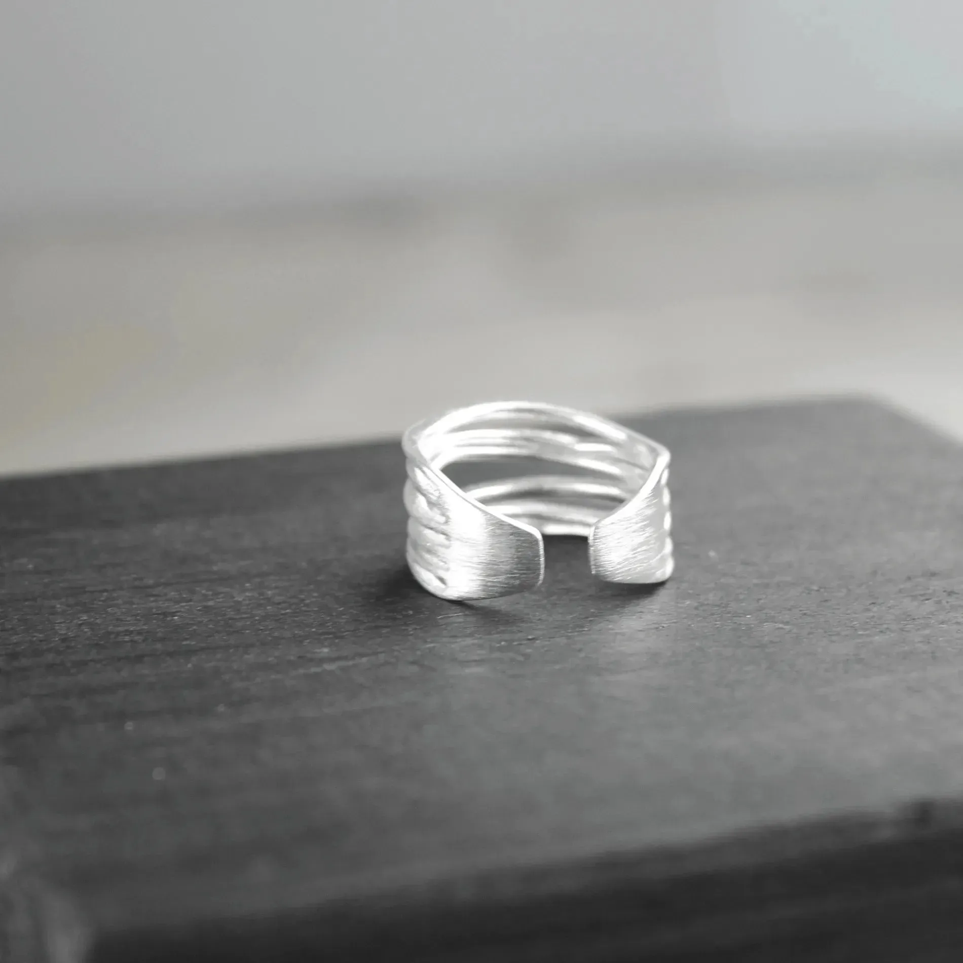 Tara Adjustable Ring Silver Plating