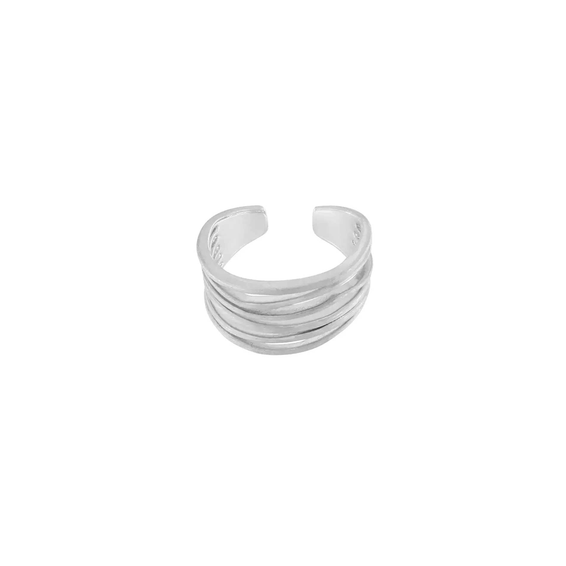 Tara Adjustable Ring Silver Plating